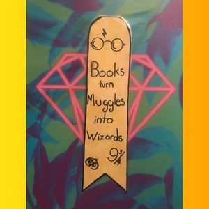 Books turn muggles into wizards bookmark